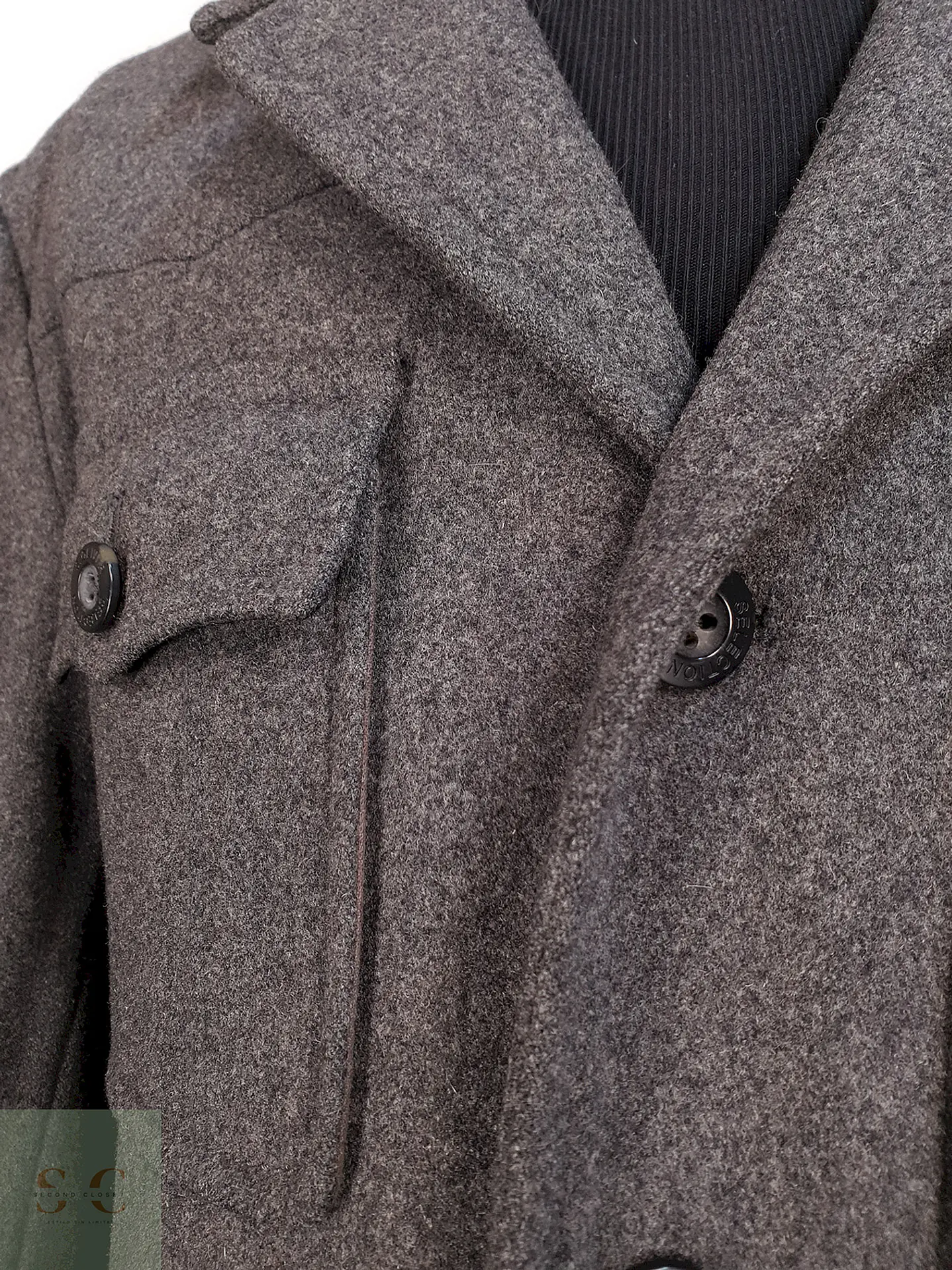 Chaqueta Abrigo S. Oliver Selección Gris Lana Talla XL 7