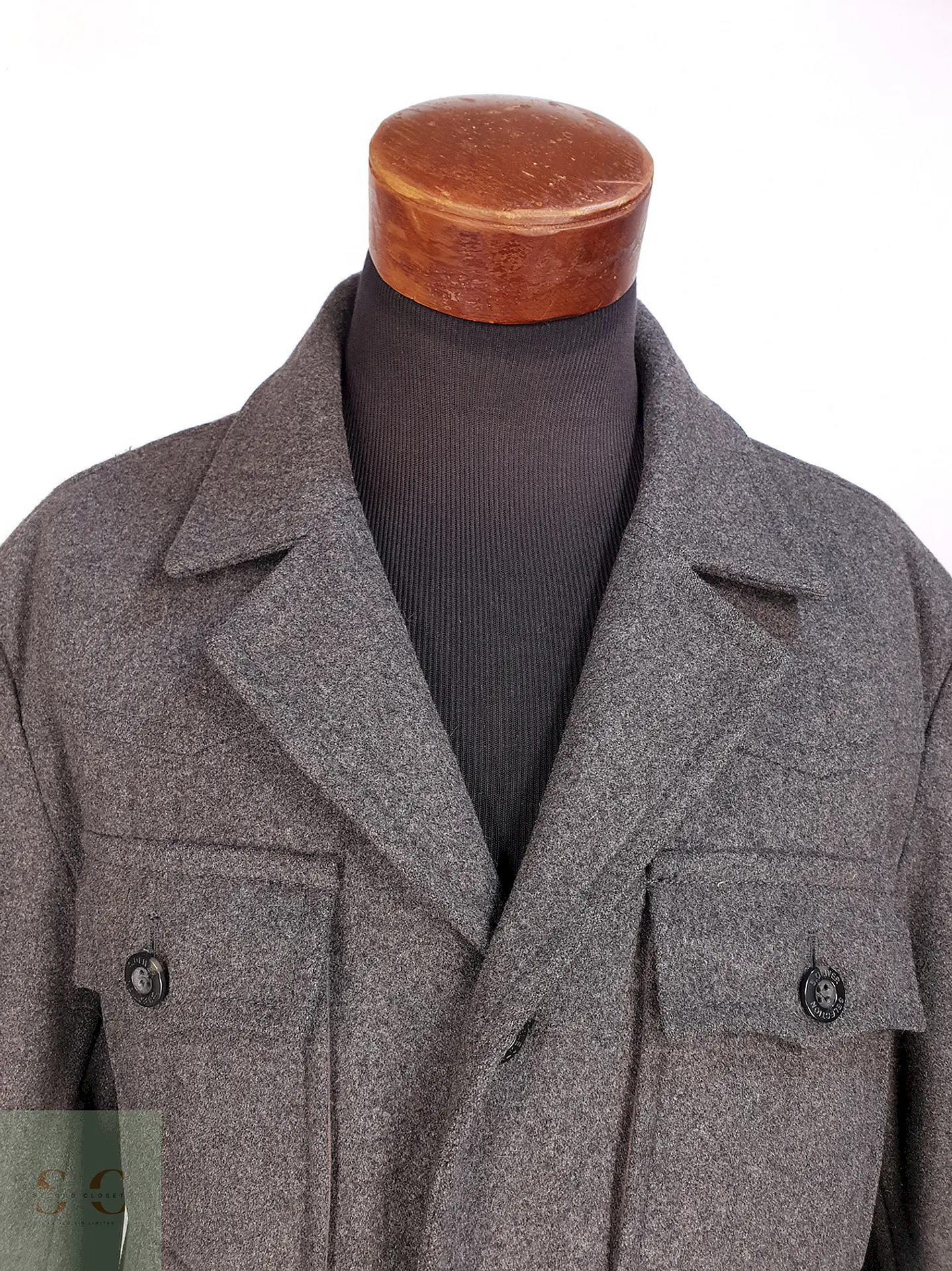 Chaqueta Abrigo S. Oliver Selección Gris Lana Talla XL 2