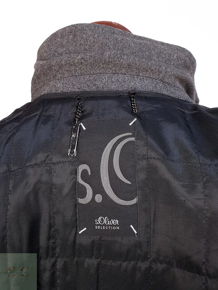 Chaqueta Abrigo S. Oliver Selección Gris Lana Talla XL 11