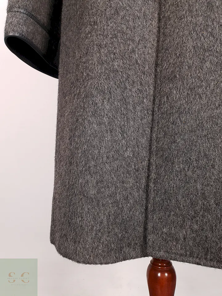 Abrigo Largo Gris Sangiorgio Italiano Talla M 7