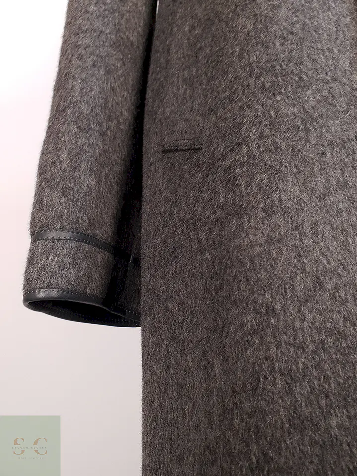 Abrigo Largo Gris Sangiorgio Italiano Talla M 8