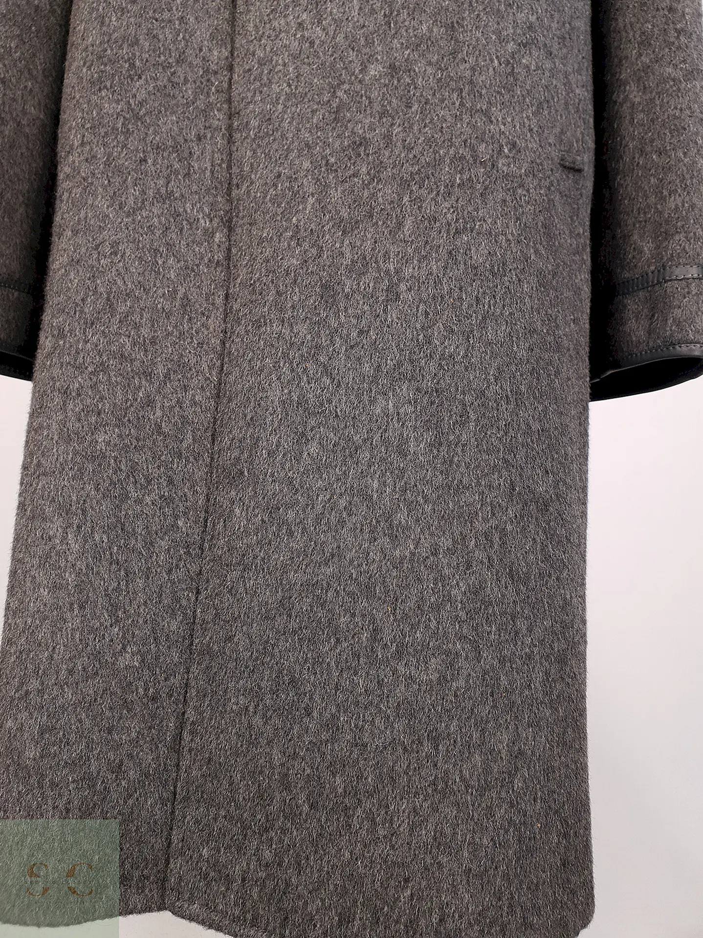 Abrigo Largo Gris Sangiorgio Italiano Talla M 9