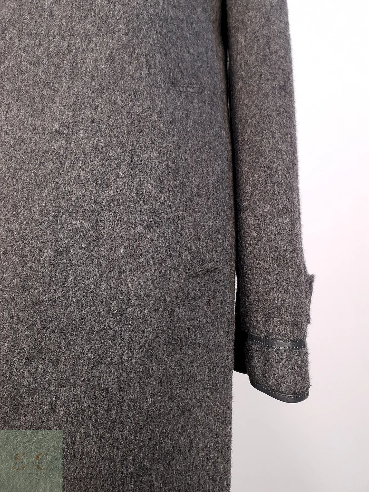 Abrigo Largo Gris Sangiorgio Italiano Talla M 10
