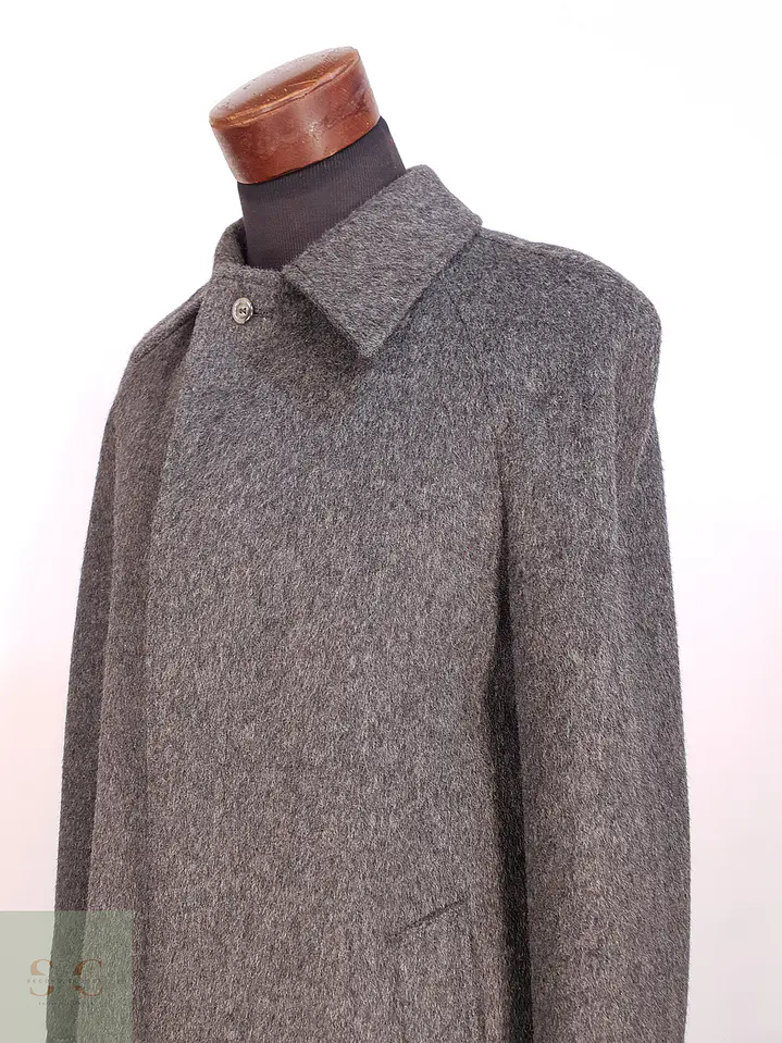 Abrigo Largo Gris Sangiorgio Italiano Talla M 4