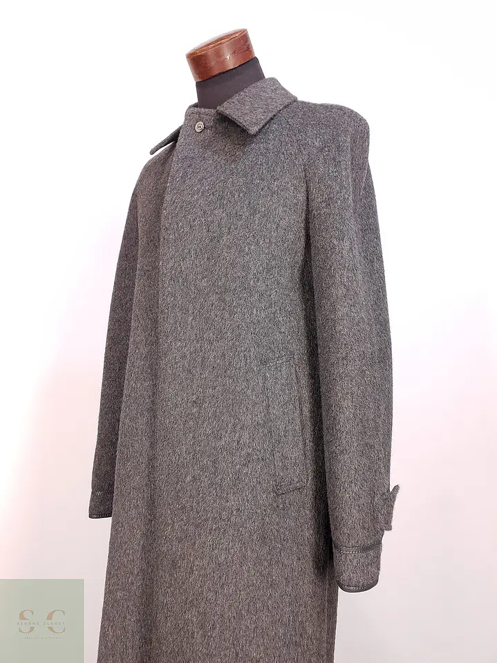 Abrigo Largo Gris Sangiorgio Italiano Talla M 6