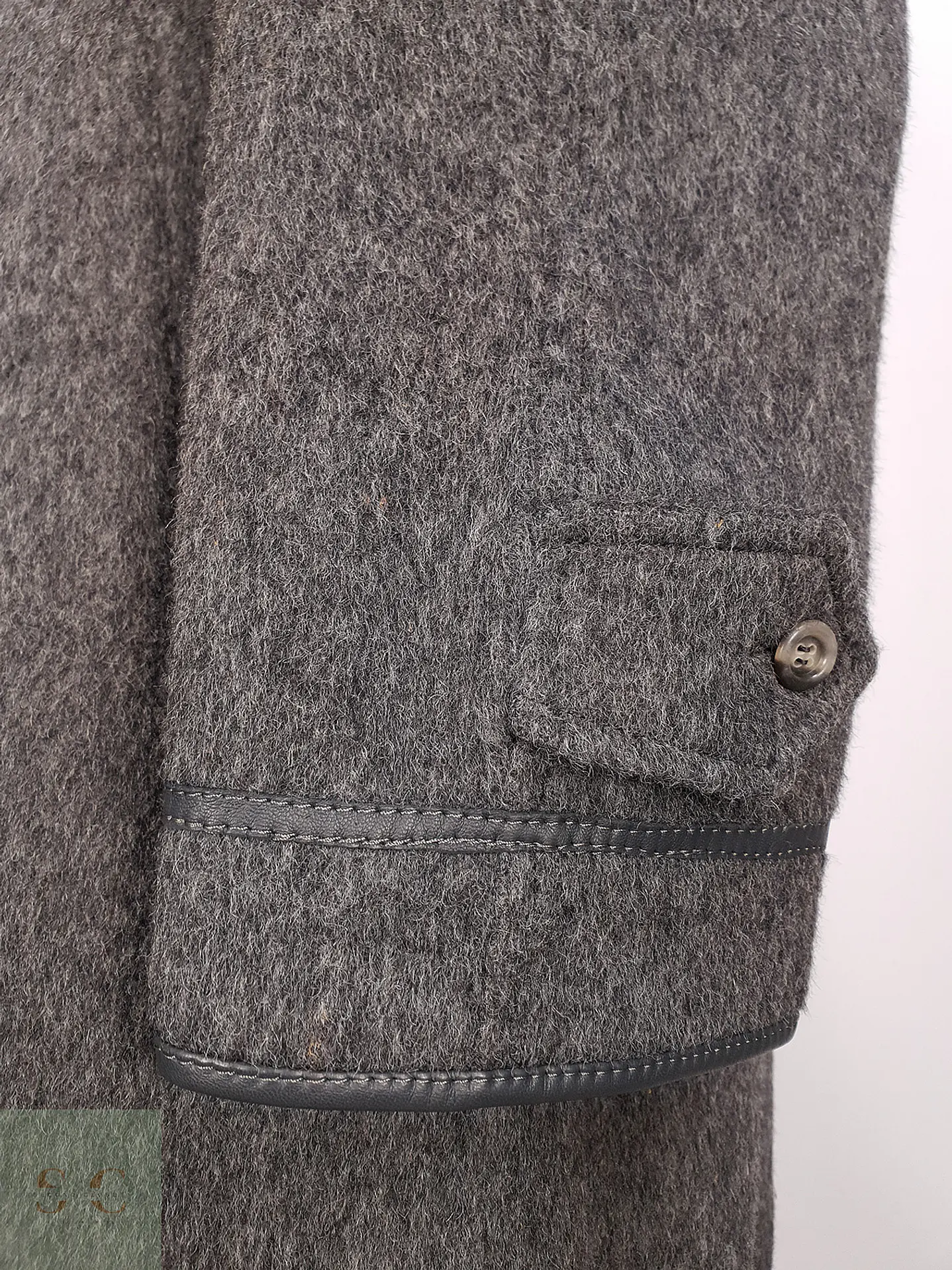 Abrigo Largo Gris Sangiorgio Italiano Talla M 15