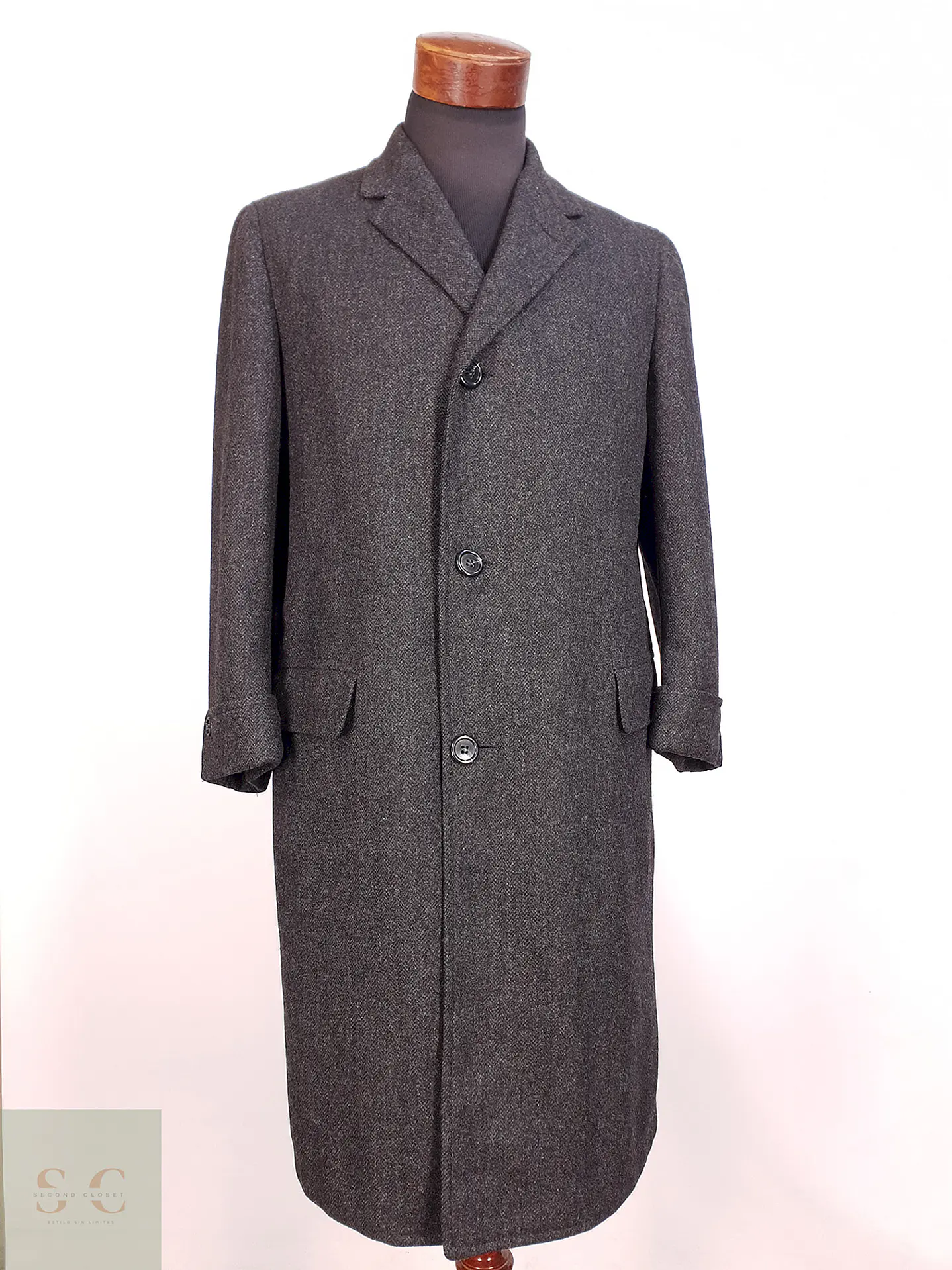 Abrigo Largo Plomo Imported Exclusive Fabric Redwood and Ross Talla S 1