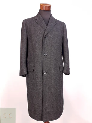 Abrigo Largo Plomo Imported Exclusive Fabric Redwood and Ross Talla S