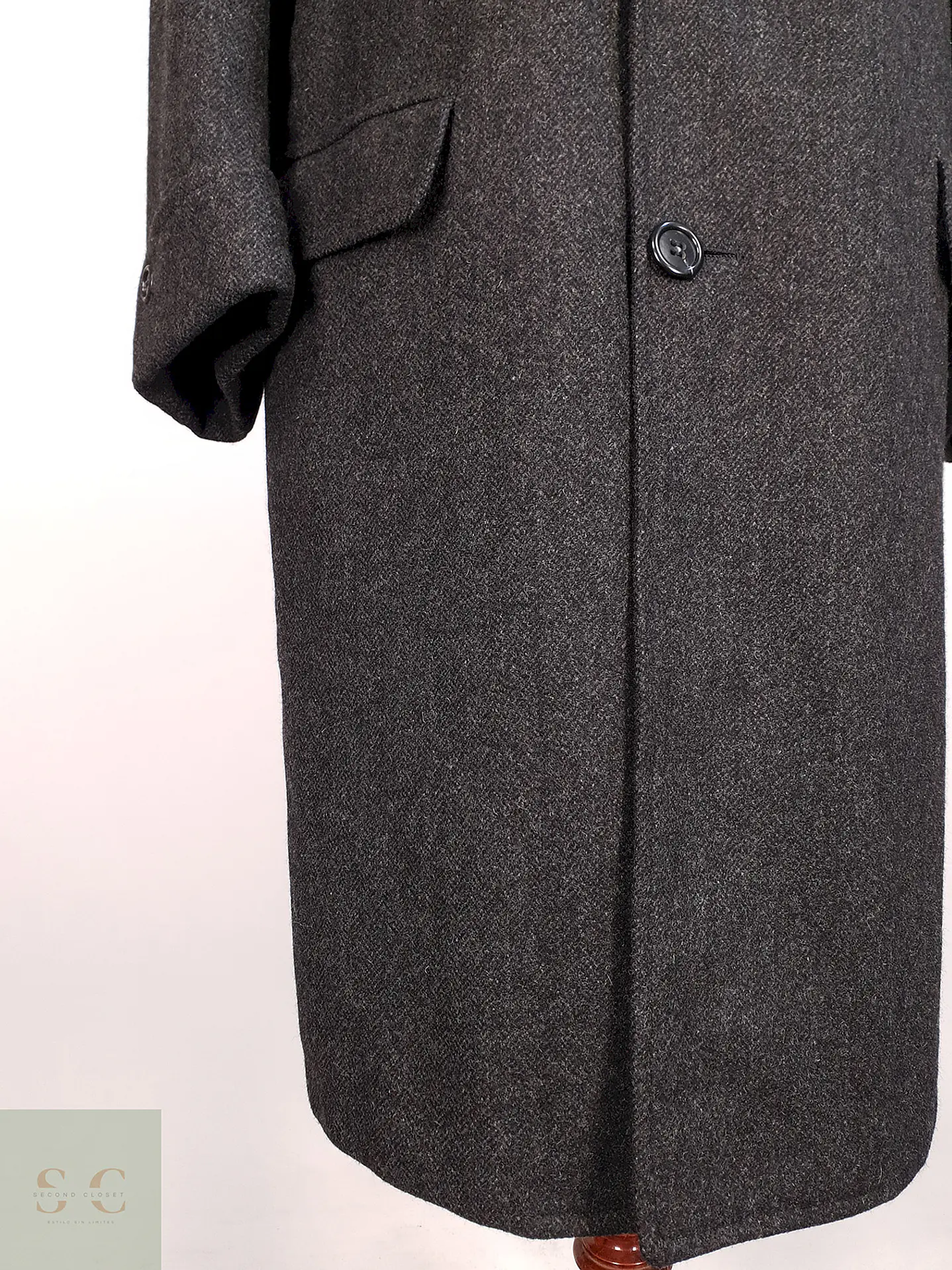 Abrigo Largo Plomo Imported Exclusive Fabric Redwood and Ross Talla S 6