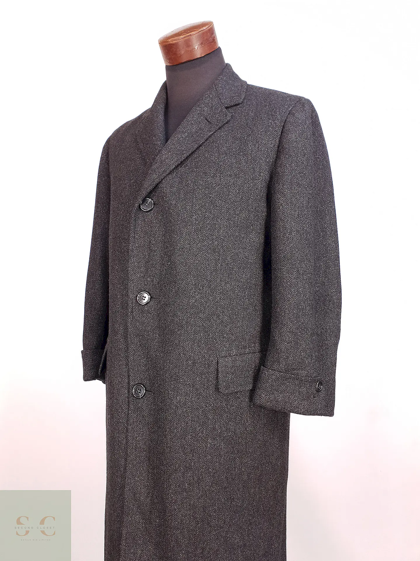 Abrigo Largo Plomo Imported Exclusive Fabric Redwood and Ross Talla S 4