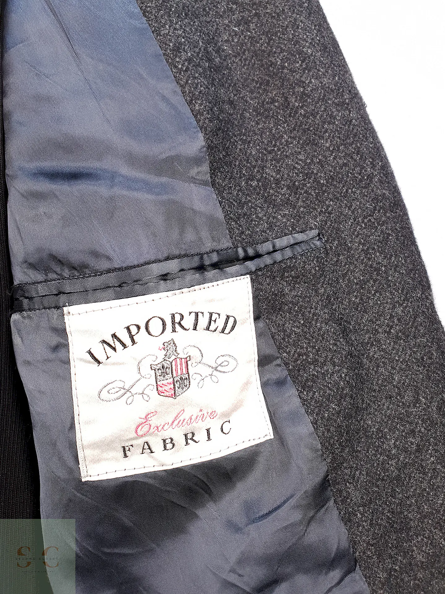 Abrigo Largo Plomo Imported Exclusive Fabric Redwood and Ross Talla S 17