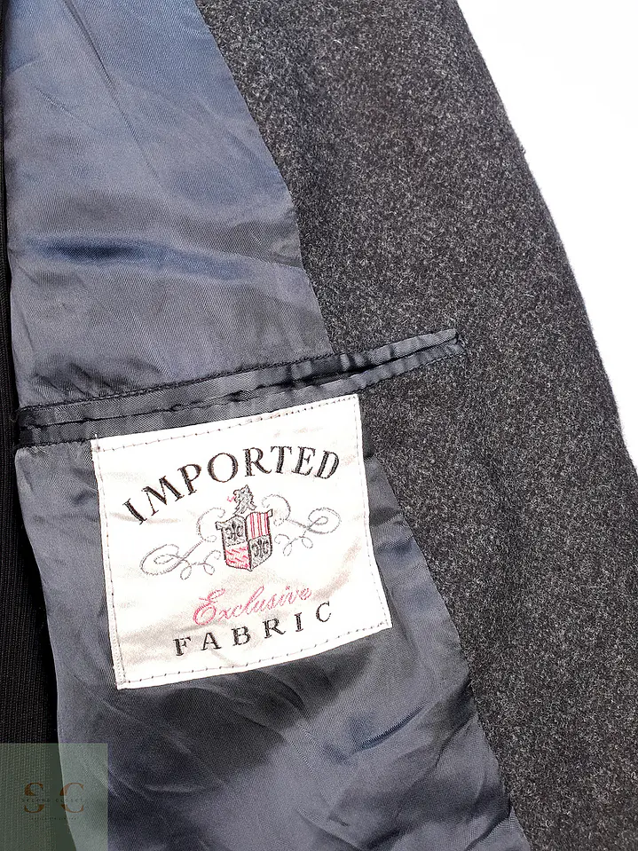 Abrigo Largo Plomo Imported Exclusive Fabric Redwood and Ross Talla S 17