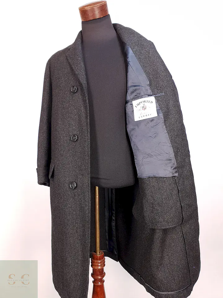 Abrigo Largo Plomo Imported Exclusive Fabric Redwood and Ross Talla S 9