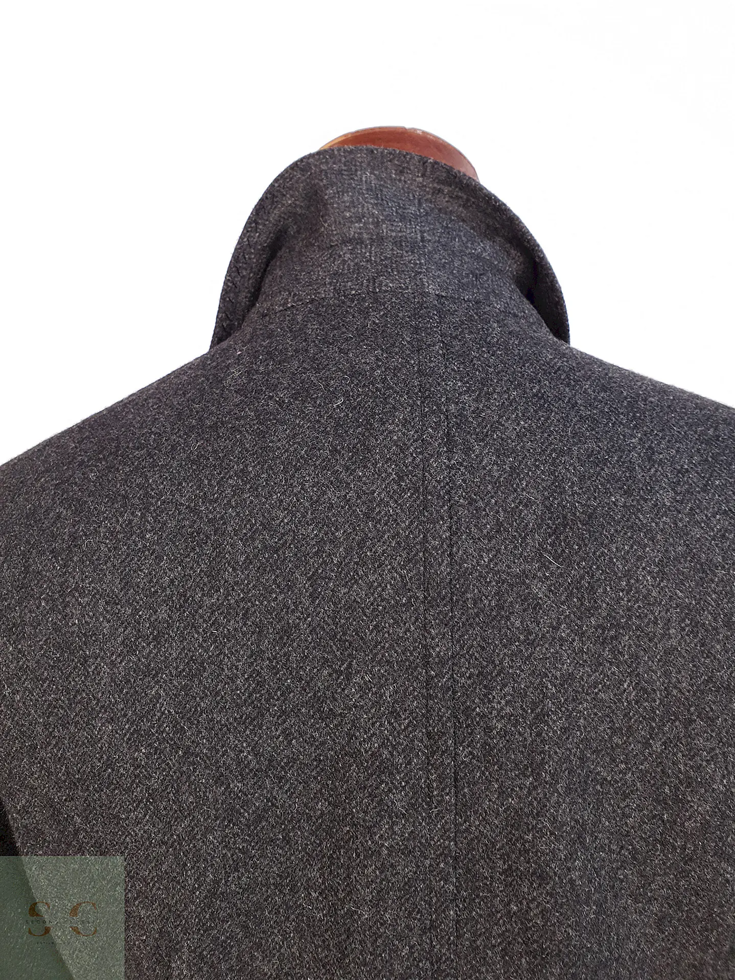 Abrigo Largo Plomo Imported Exclusive Fabric Redwood and Ross Talla S 13