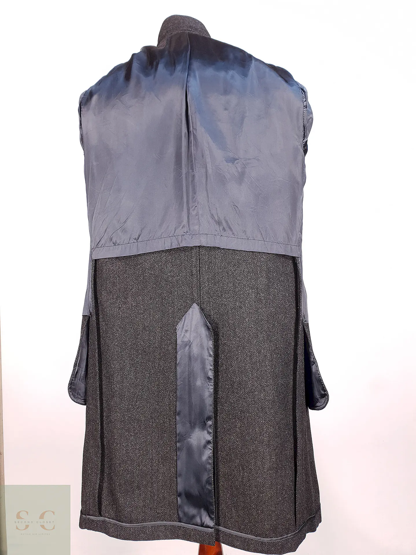 Abrigo Largo Plomo Imported Exclusive Fabric Redwood and Ross Talla S 14
