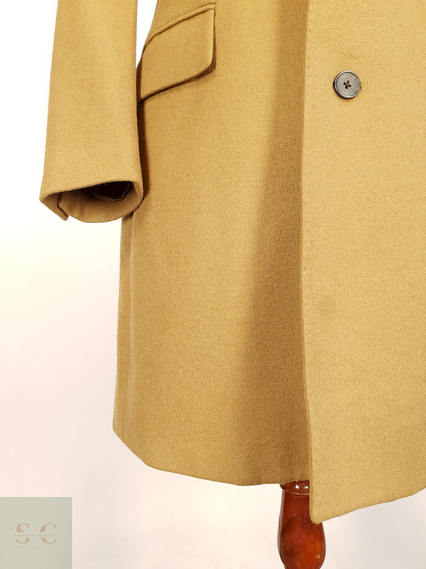 Abrigo Largo Japonés Camel Uniqlo Lana y Cashmere Talla SM 9