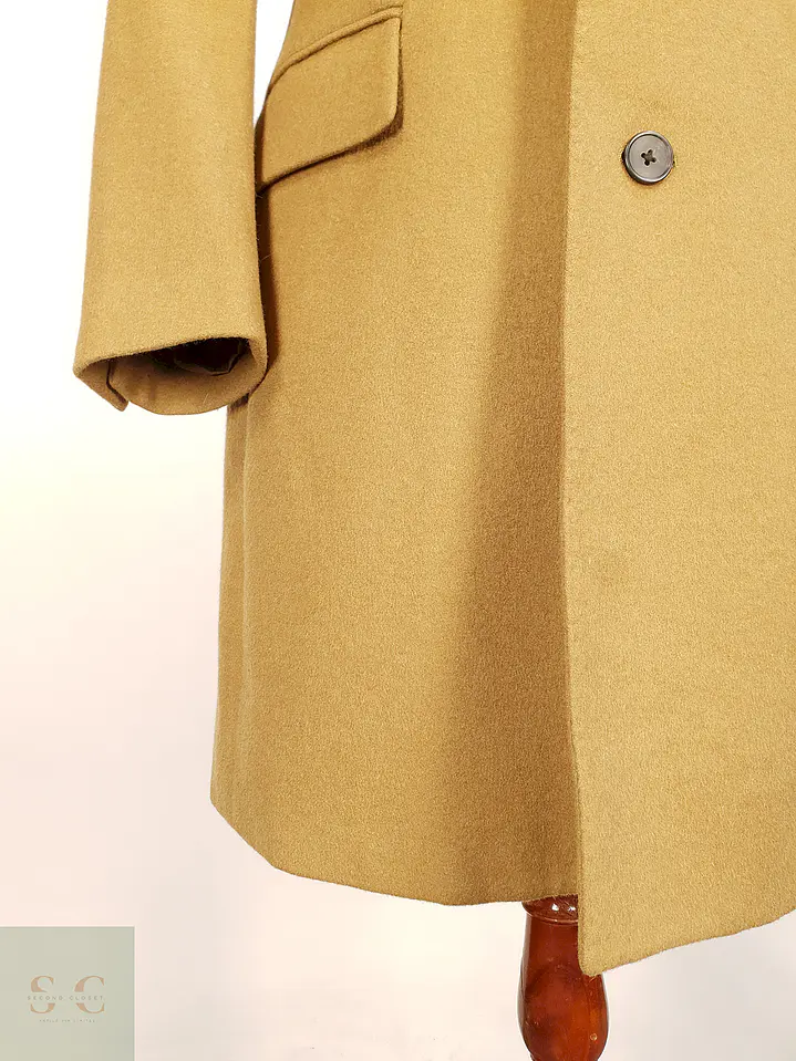 Abrigo Largo Japonés Camel Uniqlo Lana y Cashmere Talla SM 9