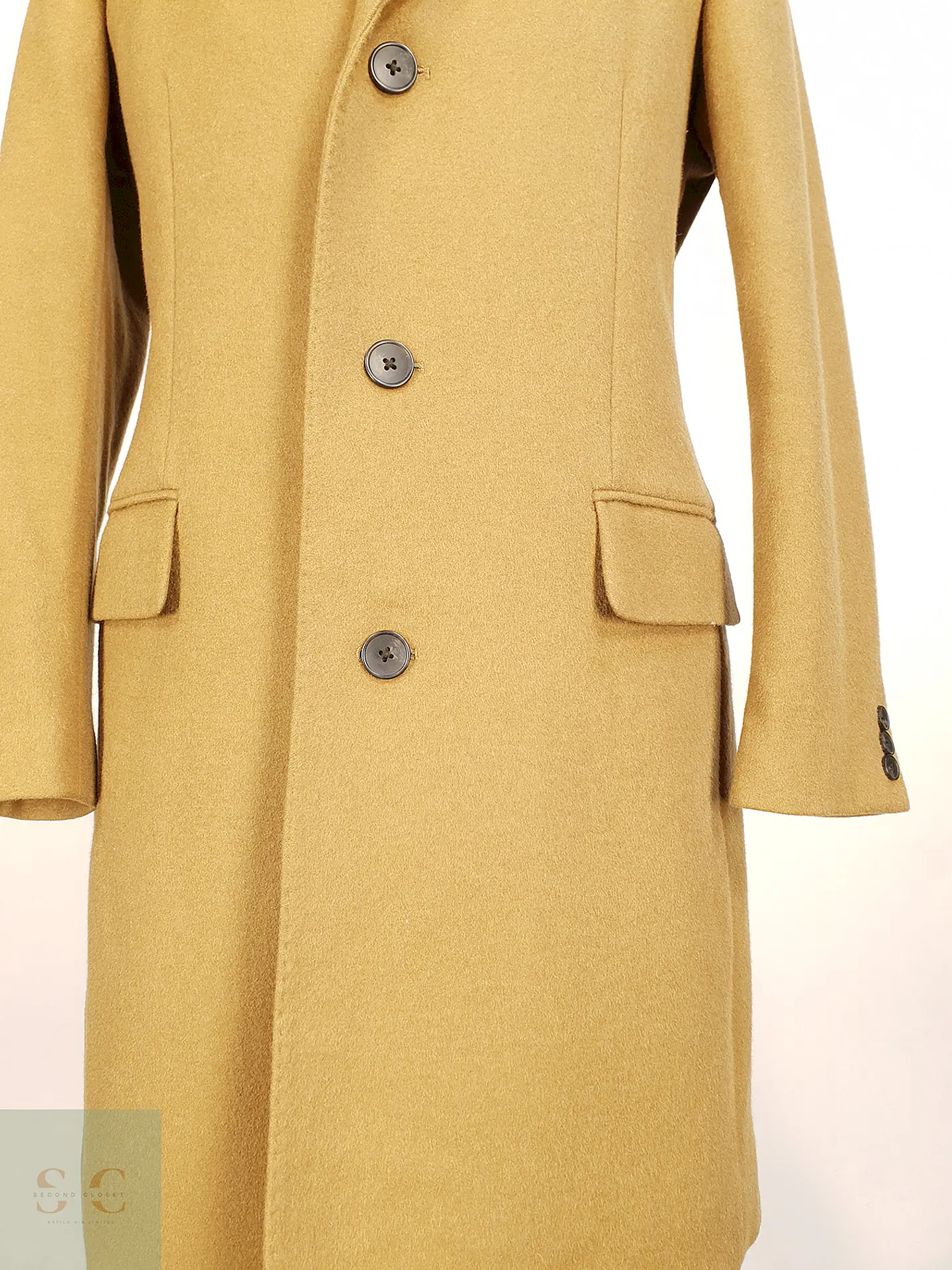 Abrigo Largo Japonés Camel Uniqlo Lana y Cashmere Talla SM 8