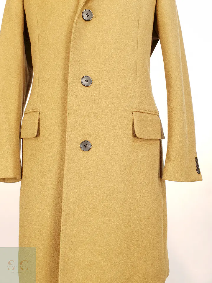 Abrigo Largo Japonés Camel Uniqlo Lana y Cashmere Talla SM 8