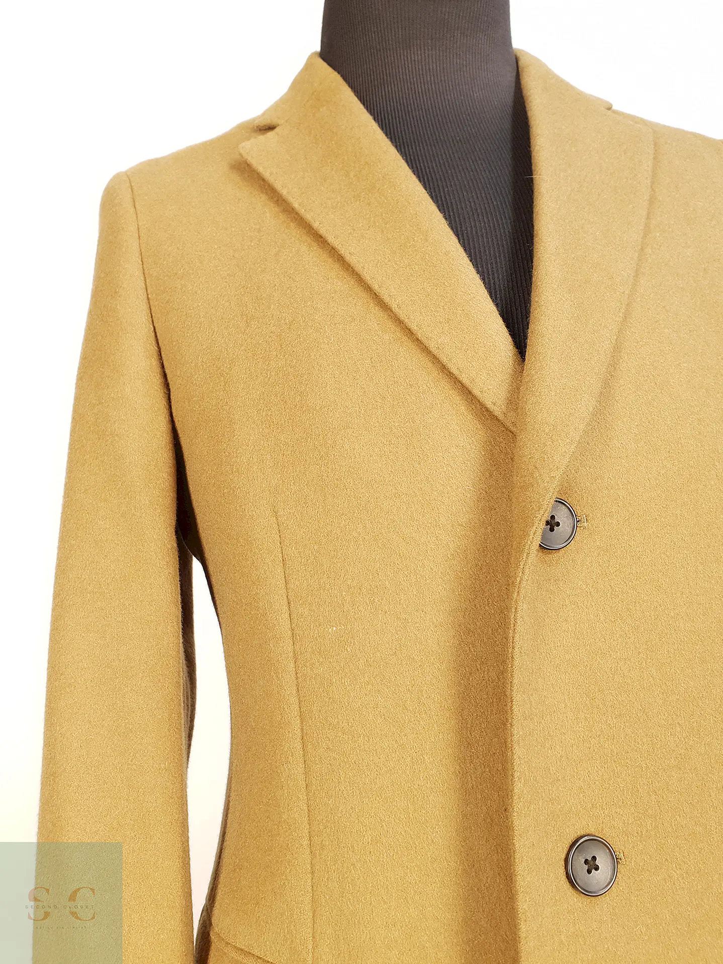 Abrigo Largo Japonés Camel Uniqlo Lana y Cashmere Talla SM 6