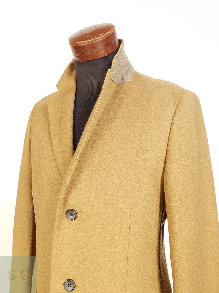 Abrigo Largo Japonés Camel Uniqlo Lana y Cashmere Talla SM 4