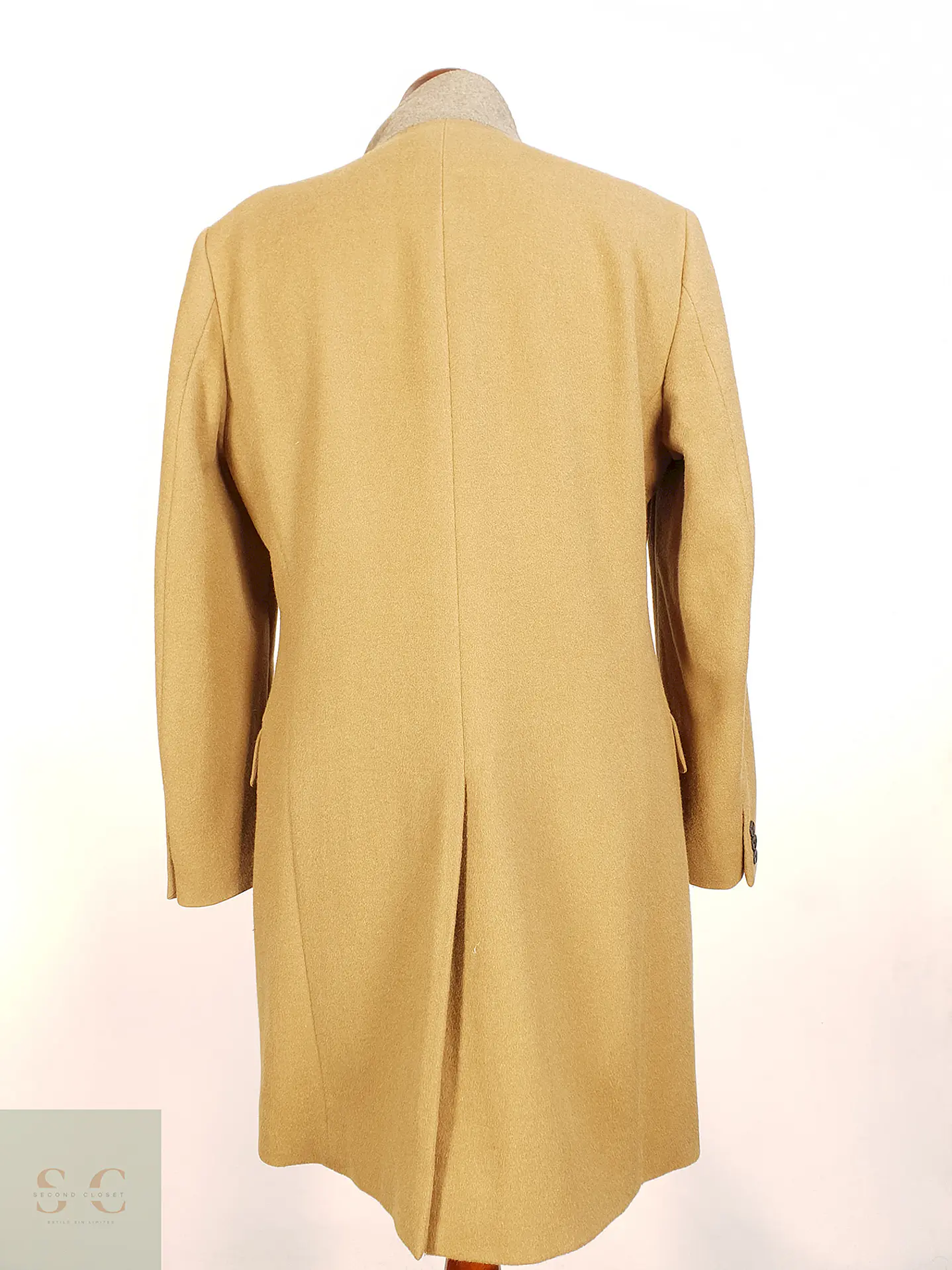 Abrigo Largo Japonés Camel Uniqlo Lana y Cashmere Talla SM 14