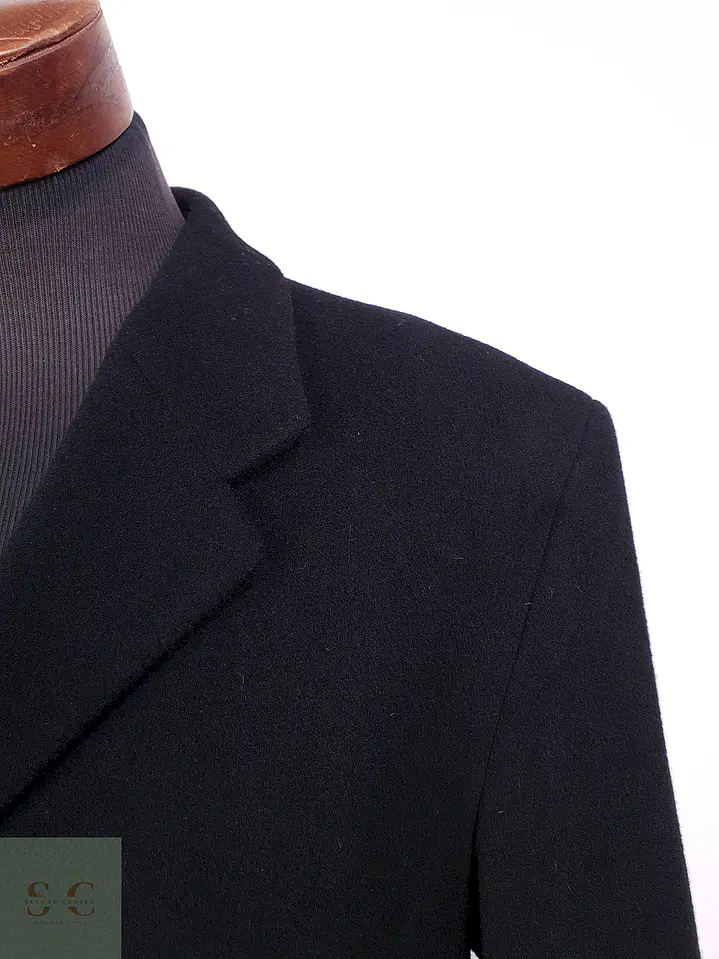 Abrigo Negro Italiano Lana Talla XL 6
