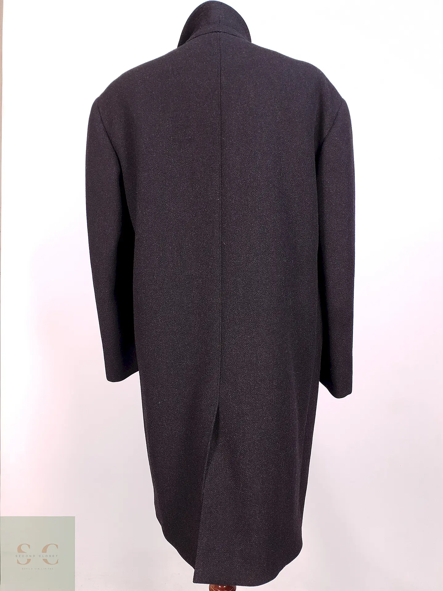 Abrigo Vintage Monti 100% Lana Virgen Grafito Talla LXL 15