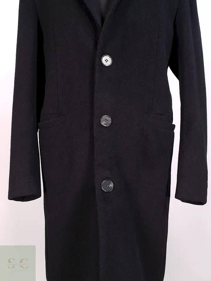 Abrigo Negro Mens Collection Lana Talla LXL 5