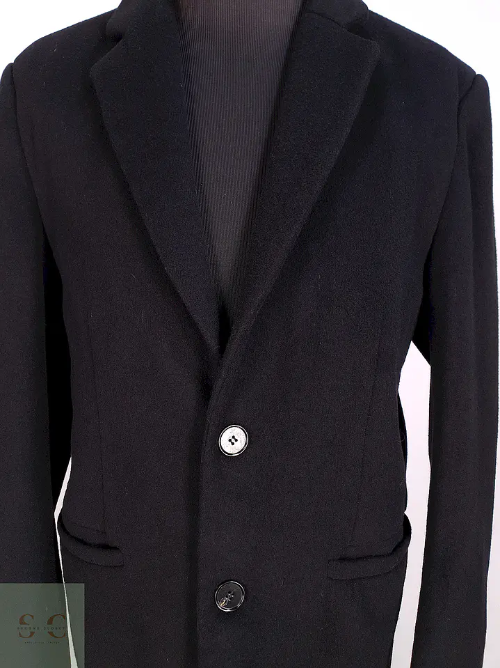 Abrigo Negro Mens Collection Lana Talla LXL 4