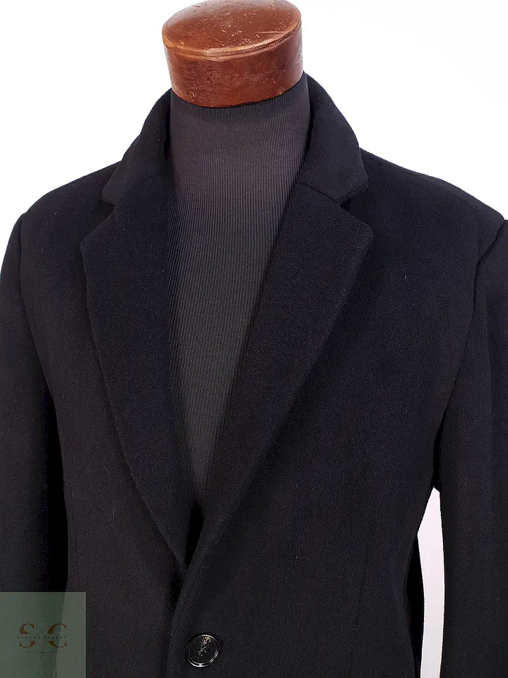 Abrigo Negro Mens Collection Lana Talla LXL 2