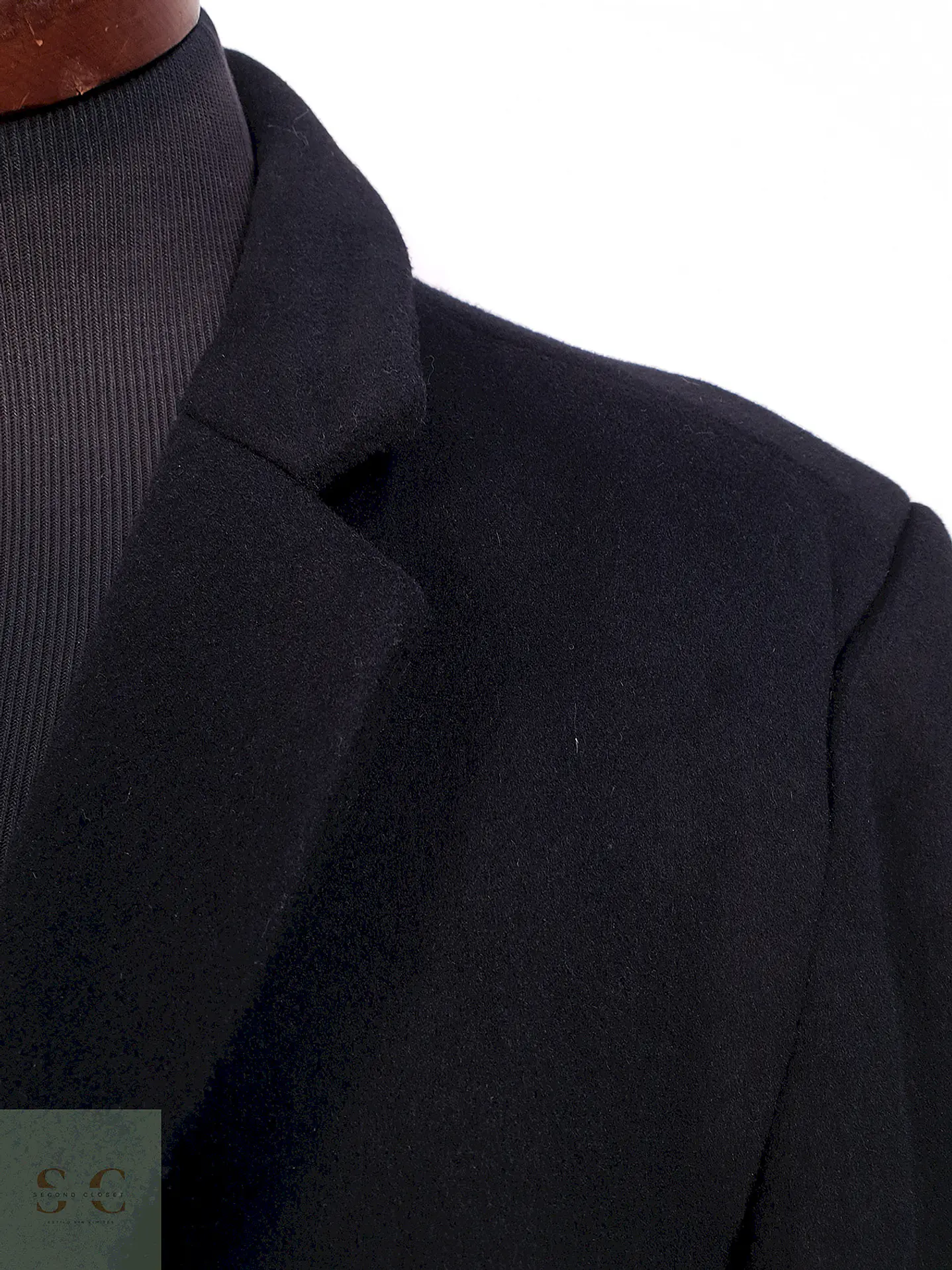 Abrigo Negro Mens Collection Lana Talla LXL 3