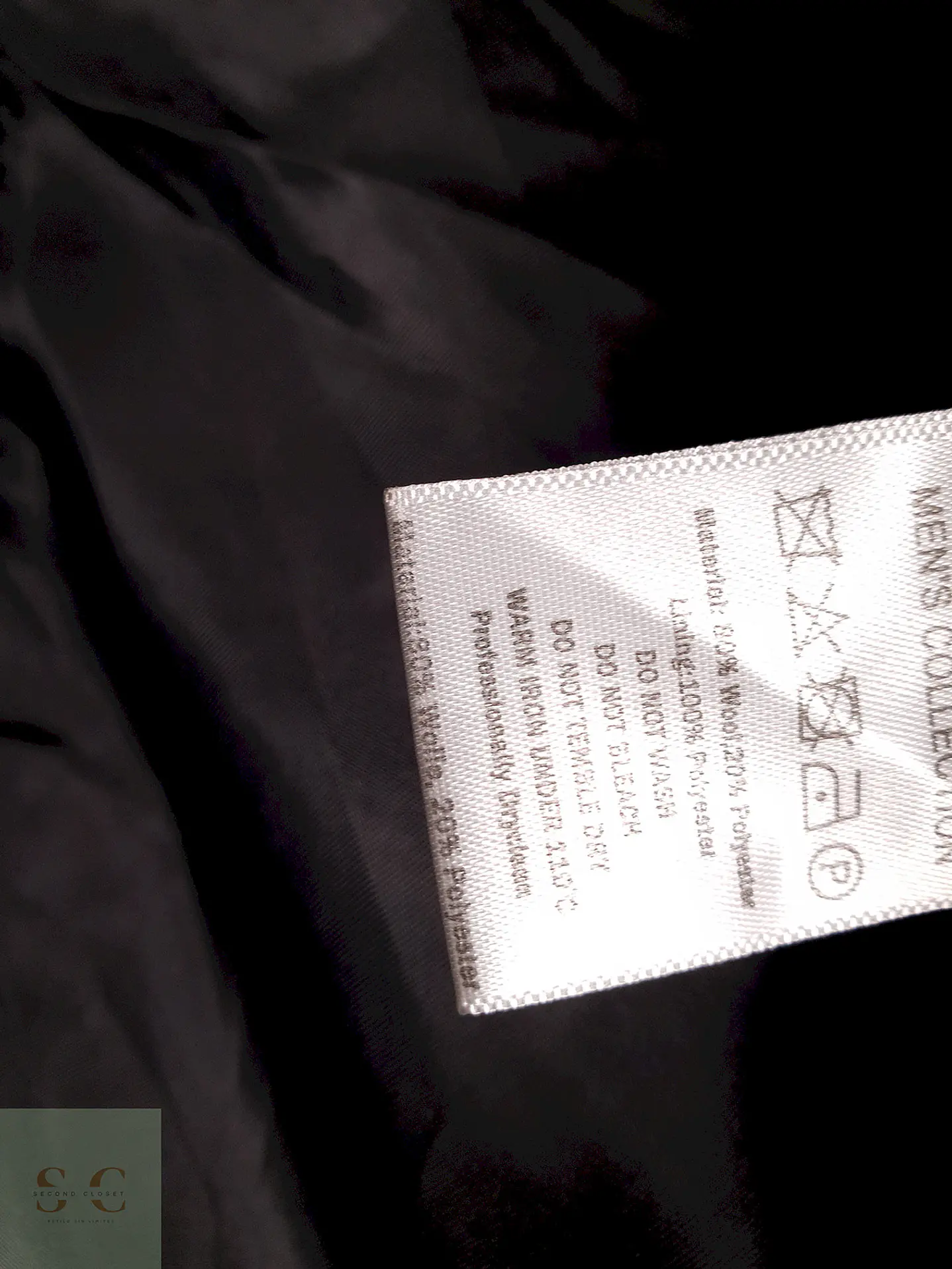 Abrigo Negro Mens Collection Lana Talla LXL 14