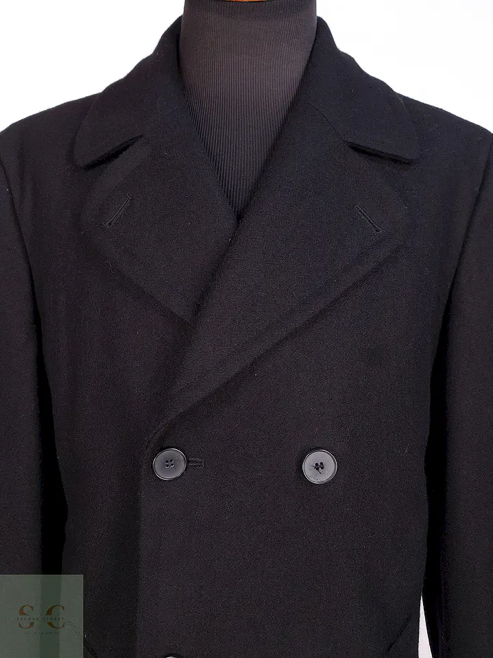 Abrigo Cruzado Negro Esprit Lana Talla XL 5