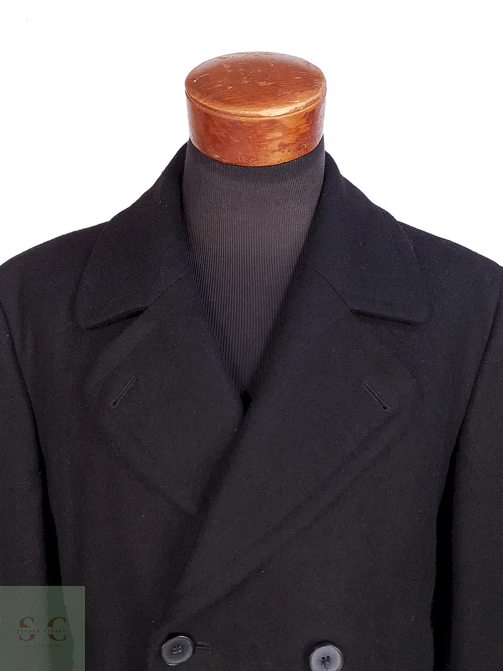Abrigo Cruzado Negro Esprit Lana Talla XL 6