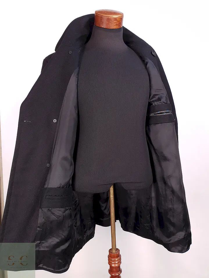 Abrigo Cruzado Negro Esprit Lana Talla XL 12