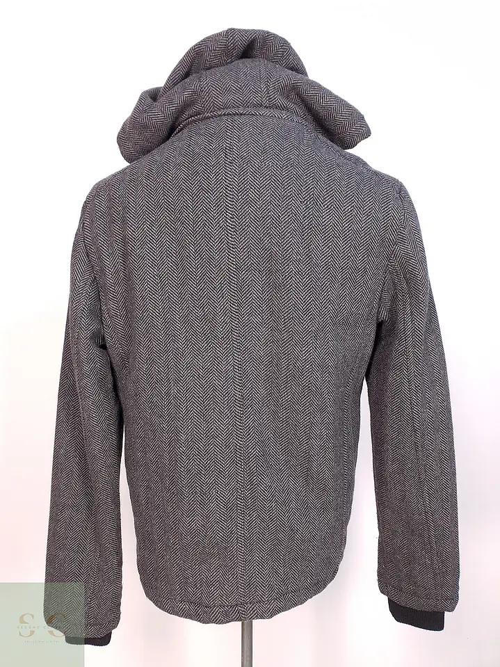 Chaqueta Guess Plomo Lana con Gorro Talla SM 10
