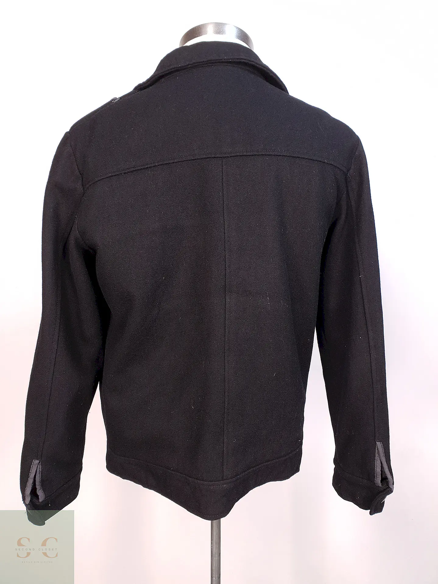 Chaqueta Negra Guess Lana Talla SM 12