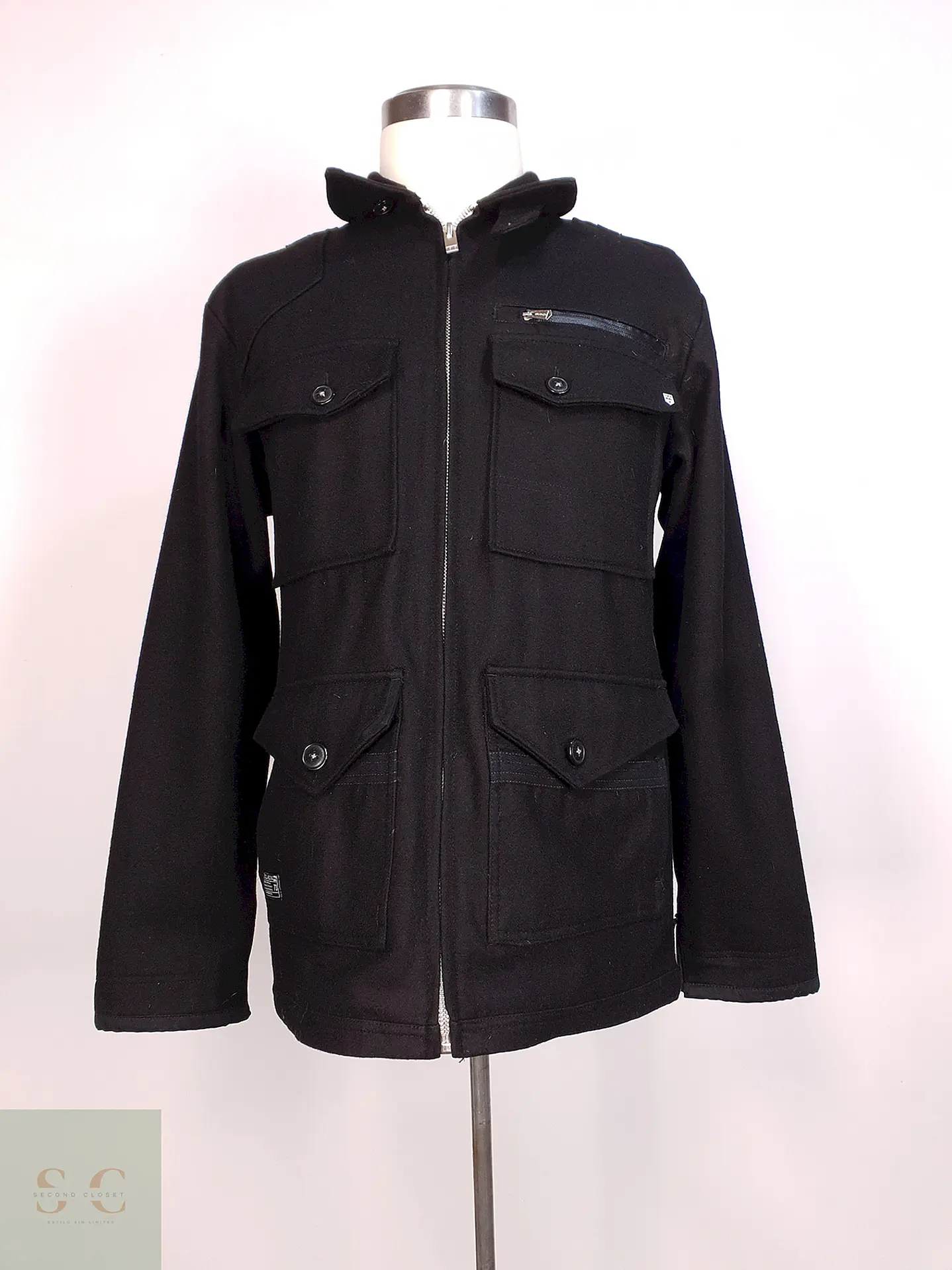 Chaqueta Utilitaria Negra Billabong Lana Talla L 1