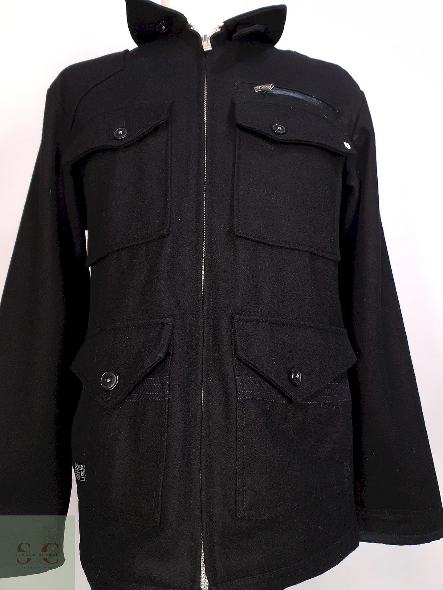 Chaqueta Utilitaria Negra Billabong Lana Talla L 8