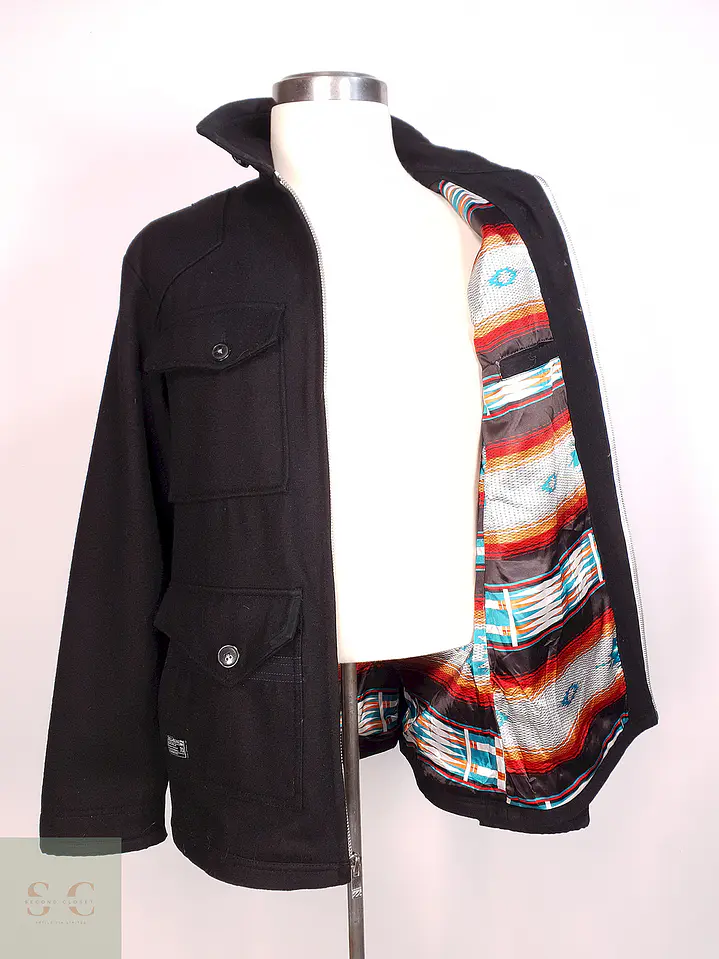Chaqueta Utilitaria Negra Billabong Lana Talla L 4