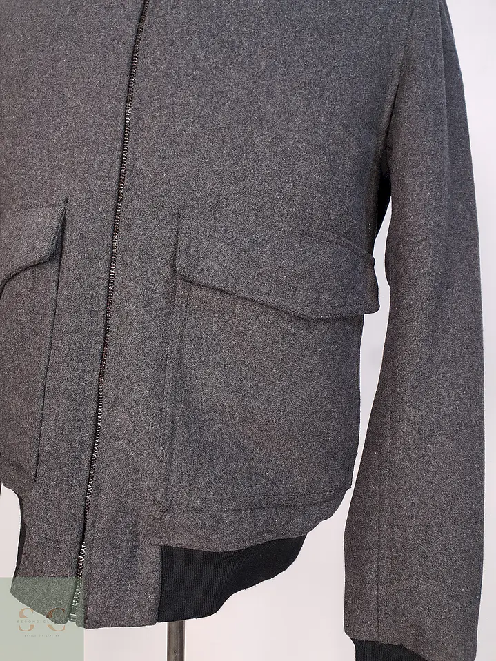 Chaqueta Plomo H&M Lana Talla SM 3