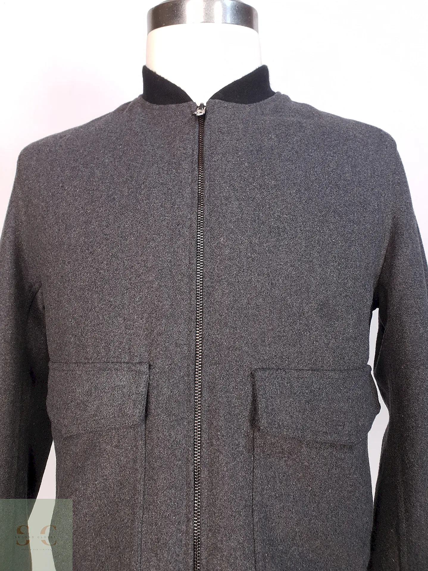 Chaqueta Plomo H&M Lana Talla SM 2