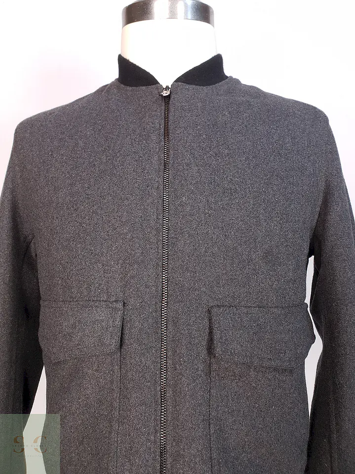 Chaqueta Plomo H&M Lana Talla SM 2