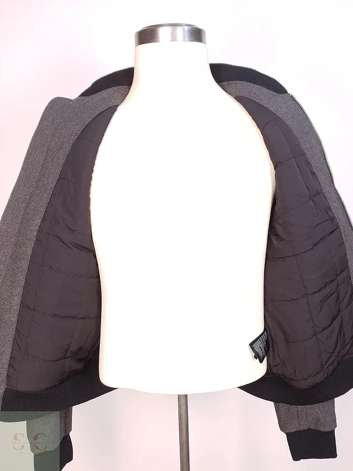 Chaqueta Plomo H&M Lana Talla SM 8