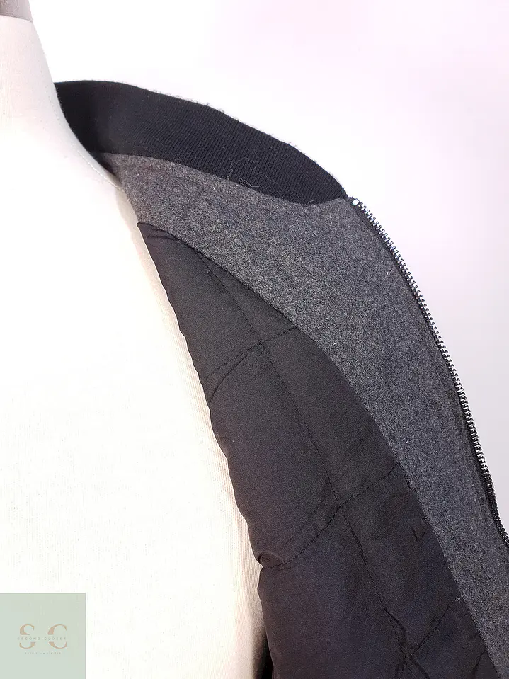 Chaqueta Plomo H&M Lana Talla SM 9
