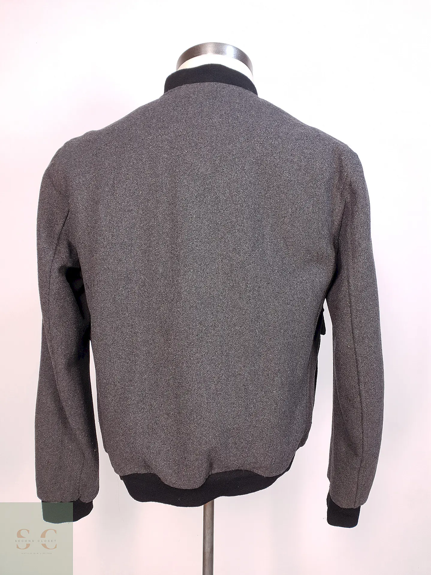 Chaqueta Plomo H&M Lana Talla SM 10