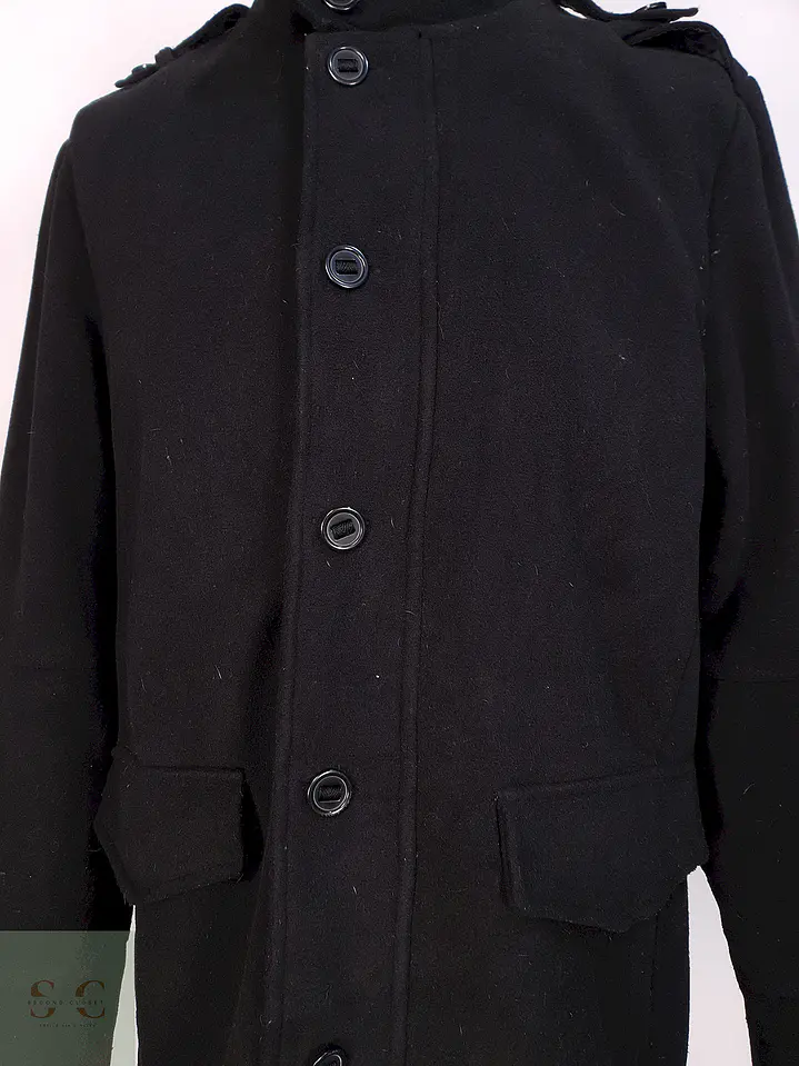 Abrigo Chaquetón Negro Helix Lana Talla L 4