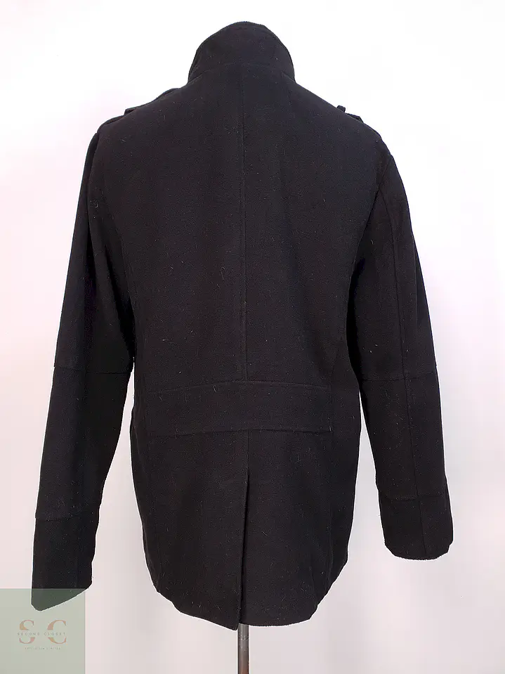 Abrigo Chaquetón Negro Helix Lana Talla L 9