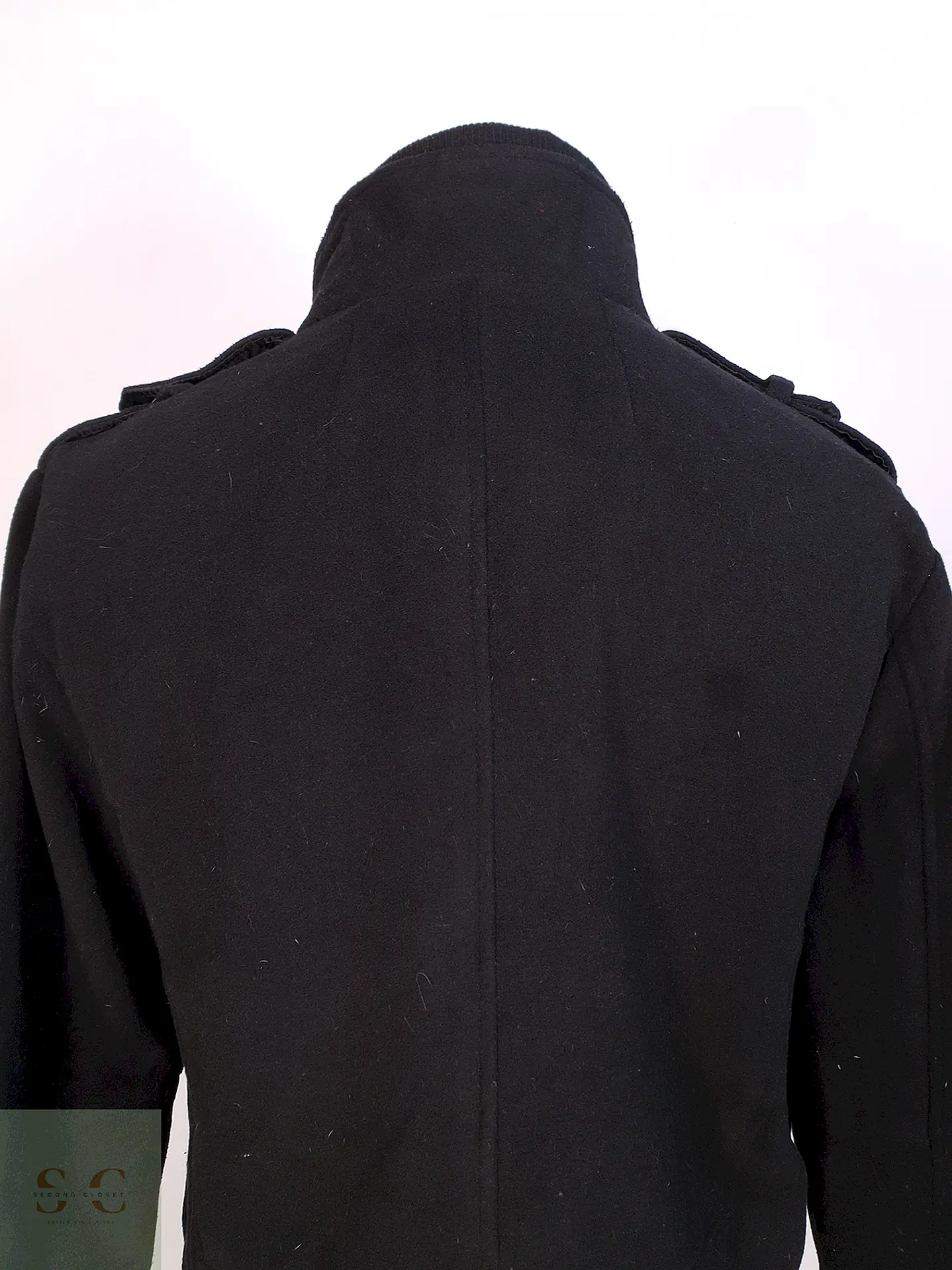 Abrigo Chaquetón Negro Helix Lana Talla L 10